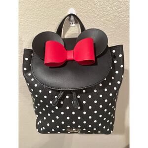 NWOT Disney x Kate Spade New York Minnie Mouse Backpack Black Polka Dots
